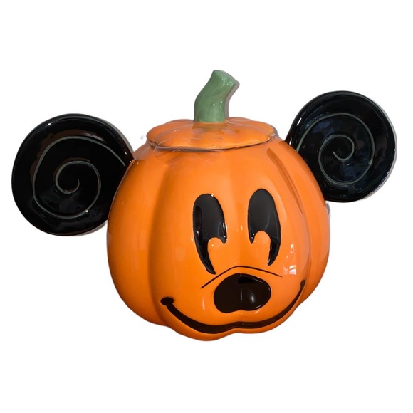 Disney Other - Disney Mickey Mouse Pumpkin Cookie Jar - Candy Jar - Halloween Decor